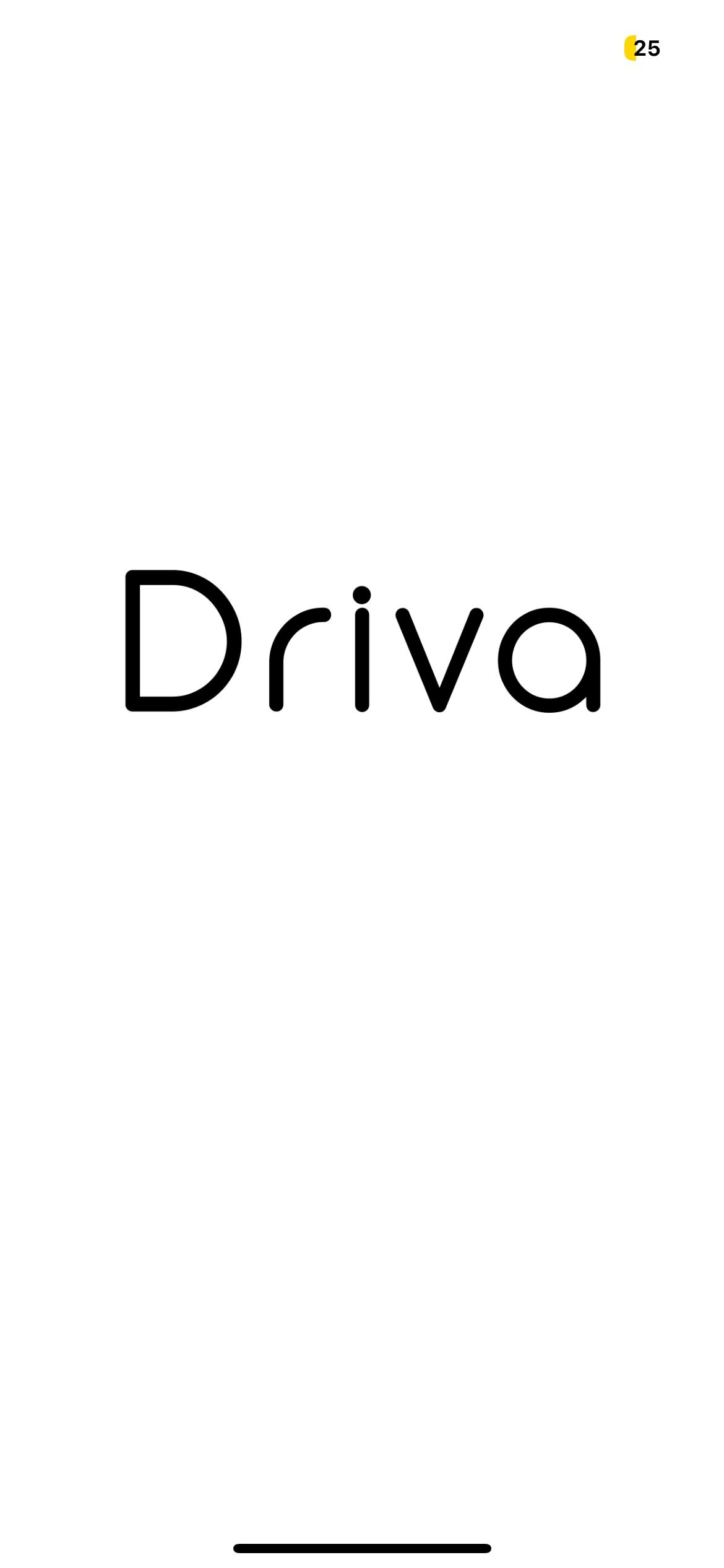 Driva app splash screen